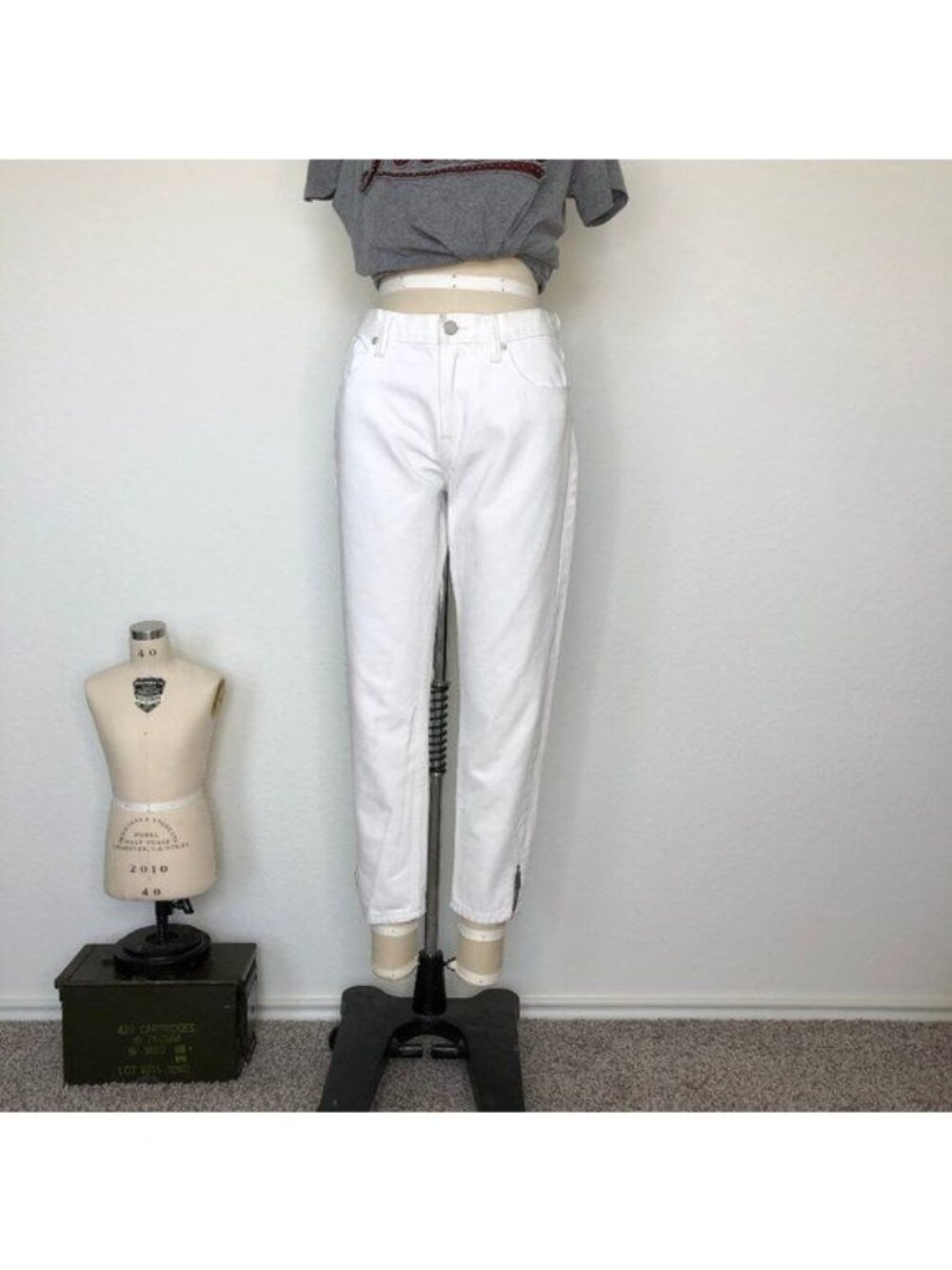AllSaints Jasper Denim Jeans Cropped Ankle Zip
